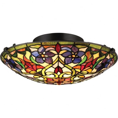 Quoizel Lighting Violets 2 - Light Flush Mount in  Vintage Bronze