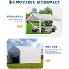 10 x 20 FT, Heavy Duty Carport Canopy with Roll Up and Down Mesh Window, Outdoor Portable Garage with Removable Sidewalls, All Season Tarp for Car - 4 of 4