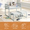KWPZQEB Kids Activity Table and Chairs Set of 3, Rectangular Table with 2 Adjustable Chairs, Toddler Table and Chair Set for Playroom, Preschool - 2 of 4