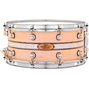 Pearl Music City Custom Solid Shell Snare Maple with Kingwood Royal Inlay 14 x 6.5 in. - 1 of 2