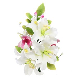 O'Creme Gumpaste Flower Spray, White Lily - 1 of 1