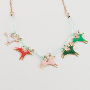 Meri Meri Reindeer Enamel Necklace (Pack of 1) - 1 of 4