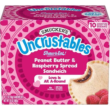 Smucker's Uncrustables Frozen Peanut Butter & Raspberry Spread Sandwich - 20oz/10ct