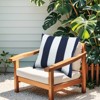 FONTOI 2 Pack Decorative Bed Pillow with Strpie, Waterproof & Fade-Resistant Square Pillows for Bed Couch Sofa, Blue&White, 18"*5"*18" - 2 of 4