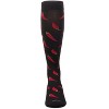 Memoi Chili Pepper 8-15 mmHg Graduated Cotton Compression Socks Black 10-13 - 2 of 3