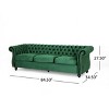 GDFStudio Kyle Upholstered 84.50" Tufted 3 Seater Sofa with Scroll Arms - 3 of 4