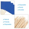 Unique Bargains Small Labeling Marking Cake Cocktail Decor Flag Toothpicks 100 Pcs - 4 of 4