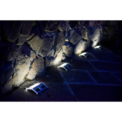 Bronze Solar Powered LED Outdoor Deck Floodlights, Set of 4