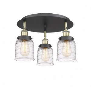 Bell - 3 Light Flush Mount In Art Deco Style-9.25 Inches Tall and 16.75 Inches Wide - 1 of 1