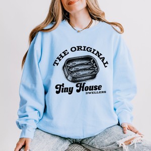 Simply Sage Market Original Tiny House Dwellers Lightweight Garment Dyed Sweatshirt - XL - Hydrangea - 1 of 4