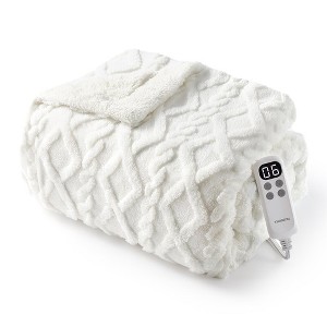Electric Throw Blanket Heated Blanket, Tufted Heating Blankets with 6 Heating Levels &4 Hours Auto Shutoff, Overheat Protection - 1 of 1
