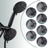 WOWOW 7-Spray 1.75 GPM 4.5 in. Wall Mount Dual Handheld and Fixed Shower Head - 3 of 4