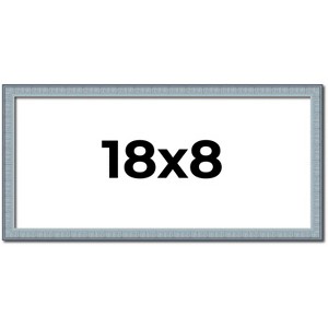 PosterPalooza | Panoramic Textured Blue Picture Frame - UV Acrylic, Foam Board Backing, Hanging Hardware - 1 of 4