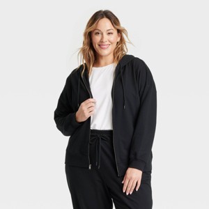 Women's Fleece Hooded Zip-Up Sweatshirt - Ava & Viv™ - 1 of 3