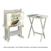 Evergreen TV Tray S/4 with Stand, Shore Birds - image 4 of 4