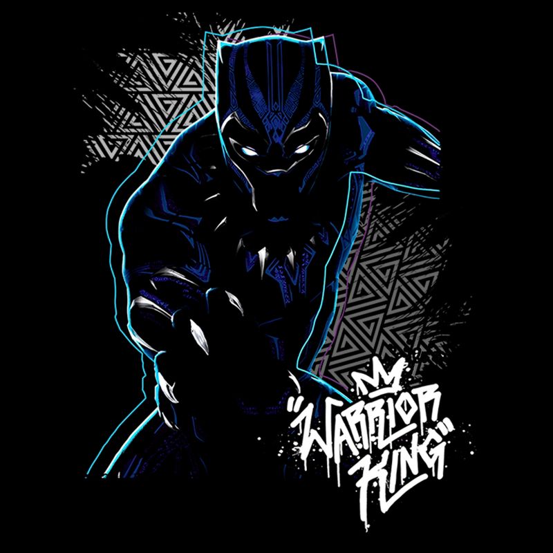 Boy's Marvel Black Panther 2018 Triangle Pattern T-Shirt, 2 of 6