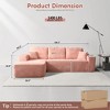 XIZZI Modular Sectional Sofa Couch, L/U-Shape Upholstered Couch, Modern Minimalist Couches for Living Room, Free Combination Deep Seat Corner Couch - 3 of 4