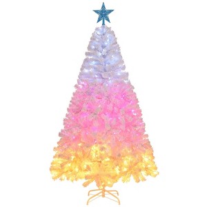 Karl Home 6 FT Pre-lit White Artificial Christmas Tree with 300 Lights and Topper Star - 1 of 1