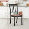 Tangkula Armless Wooden Back Dining Side Chair, Set of 2, Black - 4 of 4