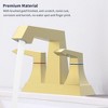 2-Handle Heavy Duty Bathroom Faucet with Drain and Supply Kits, Modern Style Lavatory Deck Mounted Faucet - image 4 of 4