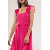 August Sky Women's Flutter Sleeve Smocked Midi Dress - 4 of 4