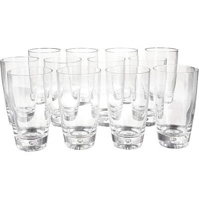 Bormioli Rocco Luna Tumbler Beverage Glasses Set of 12, 11.5 oz.