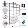 NicBex 82.00" 6-Tier Bookshelf with Adjustable Shelves & Wheels Bookcases for Living Room Home Office - 2 of 4
