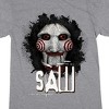 Saw Jigsaw Face Crew Neck Short Sleeve Gray Heather Women's Night Shirt - 2 of 3