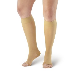 Ames Walker AW Style 230 Women's Signature Sheers 20-30 mmHg Compression Open Toe Knee Highs - 1 of 4