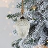 FURNIinspire Decorative Holiday Scene Props Glass Ornament Hanging Ball Christmas Tree Ornaments for Holiday Party, White, 4.3"*4.3"*4.3" - 2 of 4