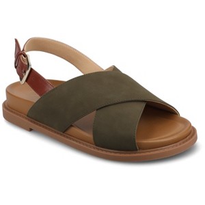 Journee Women's Marinna Flat Sandals - 1 of 4