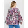 Avenue Women's Plus Size Arlo Bell Sleeve Tunic - 3 of 4
