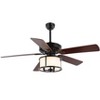 Kristos 3 Light 52" Ceiling Fan - CLF1024 - Black - Safavieh - 2 of 4