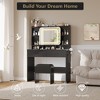 Vanity Desk with Sliding Mirror, Modern Makeup Vanity with Charging Station, Vanity Table with Drawers, Dressing Table for Bedroom, Makeup Studio - 2 of 4