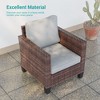 Sonkuki 6-Piece Patio Conversation Set Outdoor Wicker Rattan Furniture Set with Side Table - 4 of 4