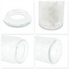 Unique Bargains 23.67oz Round Window Paper Pattern Decorative Glass Jar with Lid Clear 1 Pc - 4 of 4