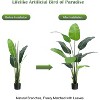 Artificial Bird of Paradise Plant, 5ft Faux Palm Tree Potted Plant, Faux Banana Leaf Tall Tropical Green Tree for Home and Office Decoration - 2 of 4