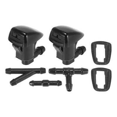 Unique Bargains Front Windshield Washer Nozzles Fit for Jeep Grand Cherokee with Hose Connector - Black Pack of 7