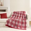 Snuggle Sac Reversible Plaid Knit Throw Blanket All-Season Warmth - 3 of 4