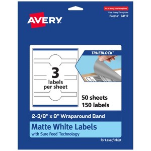 Avery TrueBlock Wraparound Band Labels, 2-3/8" x 8", 150ct - 1 of 4
