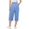Woman Within Petite Elastic-Waist Pull-On Knit Pocket Capri Pants - 3 of 4