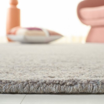 Himalaya Gray Round Hand-Tufted Wool Area Rug, 8'