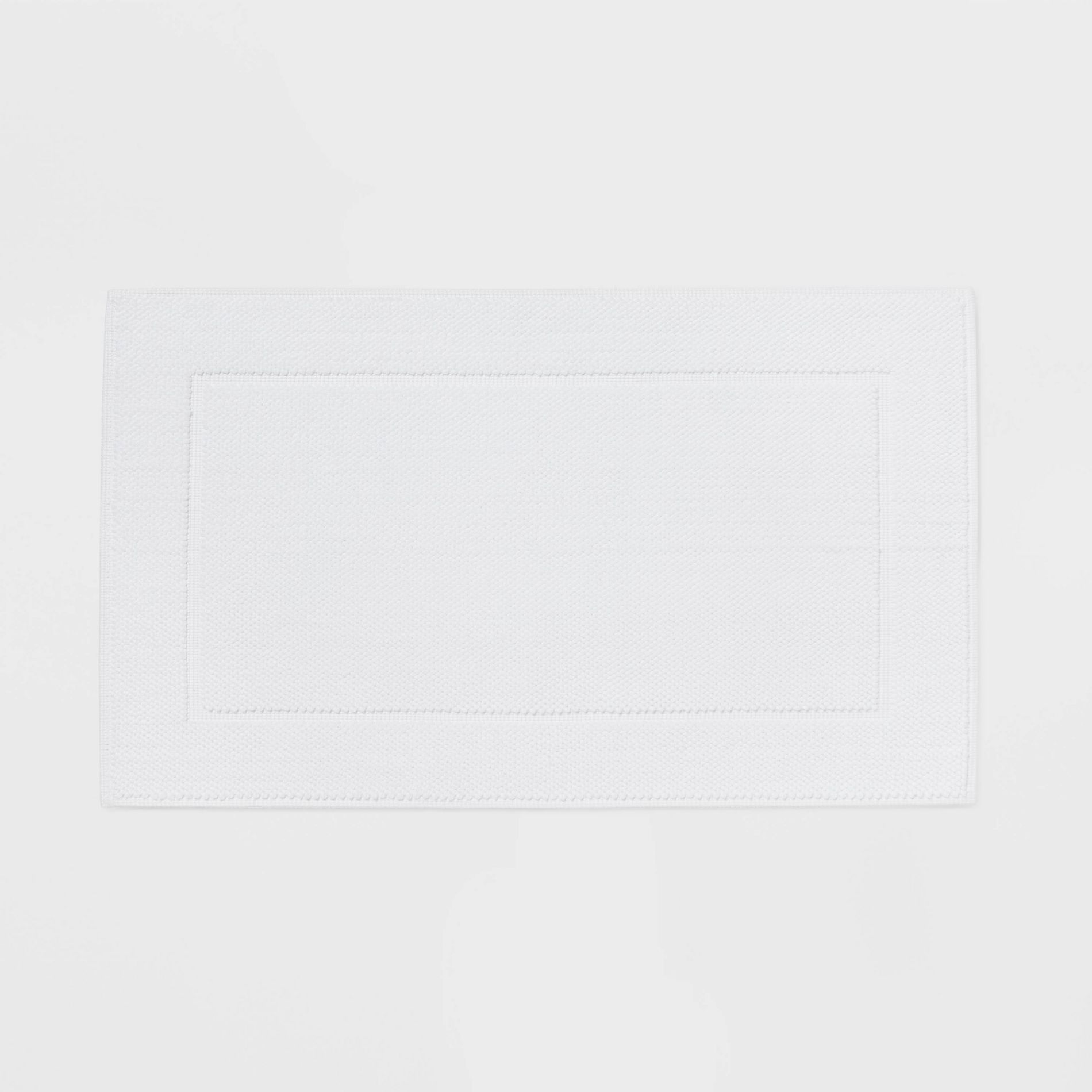 21"x34" Spa Plush Bath Rug White - Threshold™: Cotton Jacquard, Machine Washable, No Backing, OEKO-TEX Certified