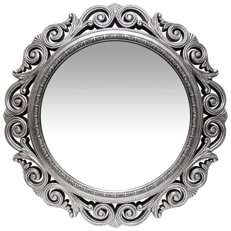 22&#34; Round Wall Mirror Antique Silver - Infinity Instruments, 1 of 12