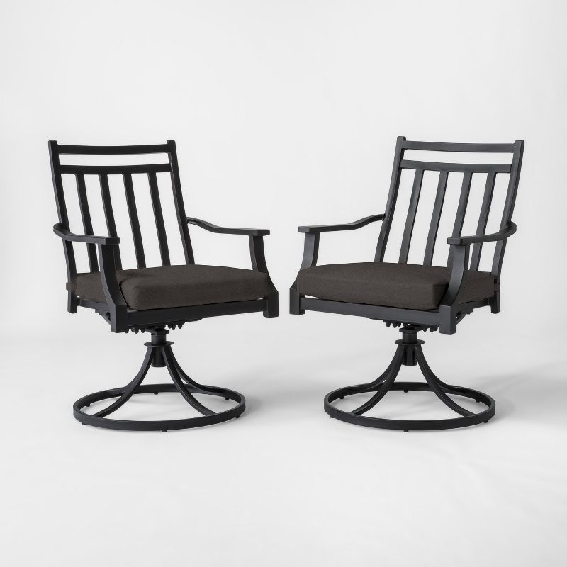 2pc Fairmont Metal Rocking Outdoor Patio Dining Chairs Swivel Chairs - Threshold™, 3 of 25