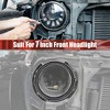 Unique Bargains Headlight Mounting Bracket Set with Metal Ring for Jeep Wrangler JK 07-17 Black 7" 1 Pair - 3 of 4