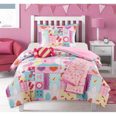 5pc Full Henry Comforter Set Pink - Chic Home Design