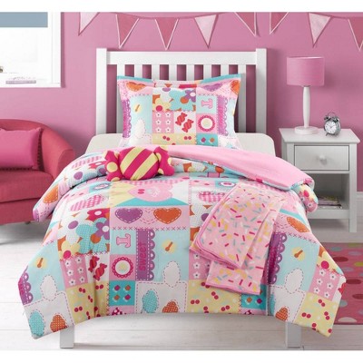 4pc Twin Henry Comforter Set Pink - Chic Home Design