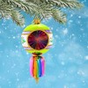 Huras Family 7.0 Inch Jolly Holly Joy Merry & Bright Fluted Reflector Drop Tree Ornaments - 2 of 4