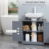 Gulches Gray Under Sink Bathroom Cabinet, U-Shaped Design, 23.5" L x 11.75" W x 23.5" H - 4 of 4